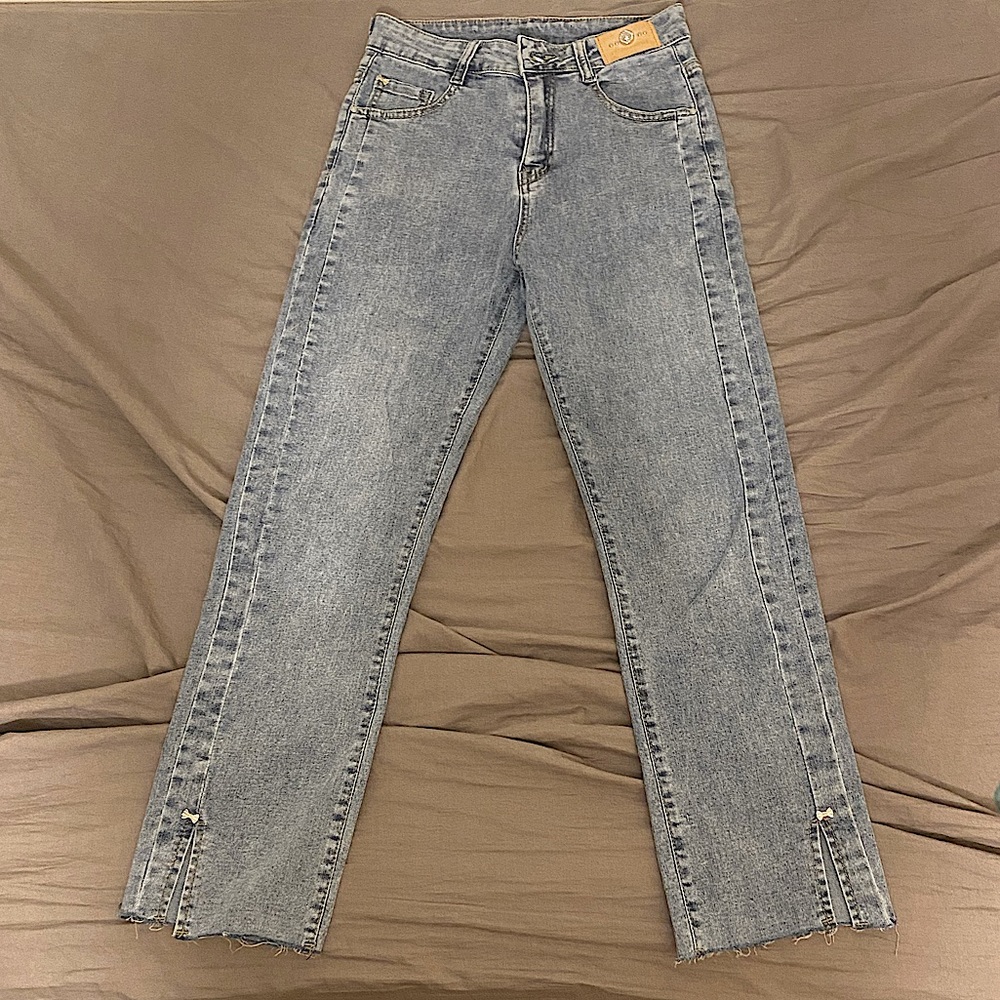 High Rise Straight Jeans Petite